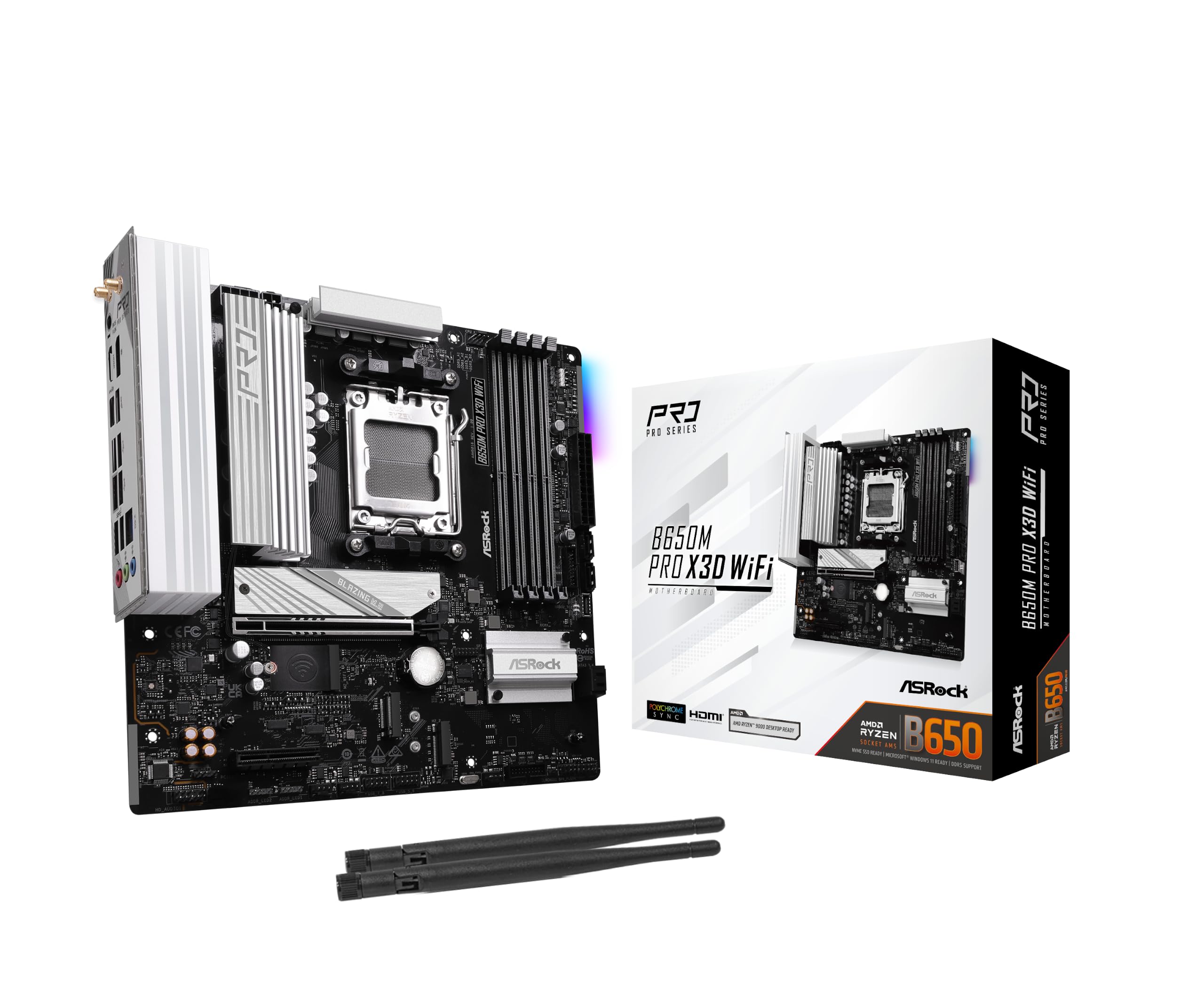 Amazon.co.jp: ASRock マザーボード B650M Pro X3D WiFi AMD Ryzen